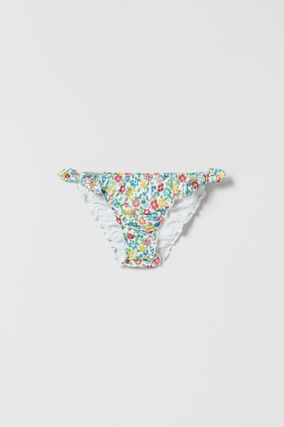 KIDS/ FLORAL BIKINI BOTTOMS Oysterwhite ZARA Australia
