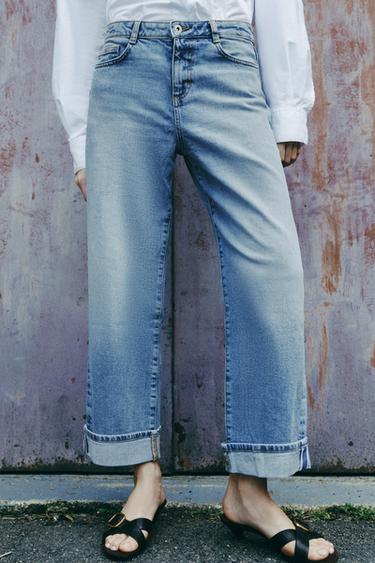 JEANS Z1975 RELAXED FIT TIRO MEDIO VUELTA BAJO - Azul medio de Zara