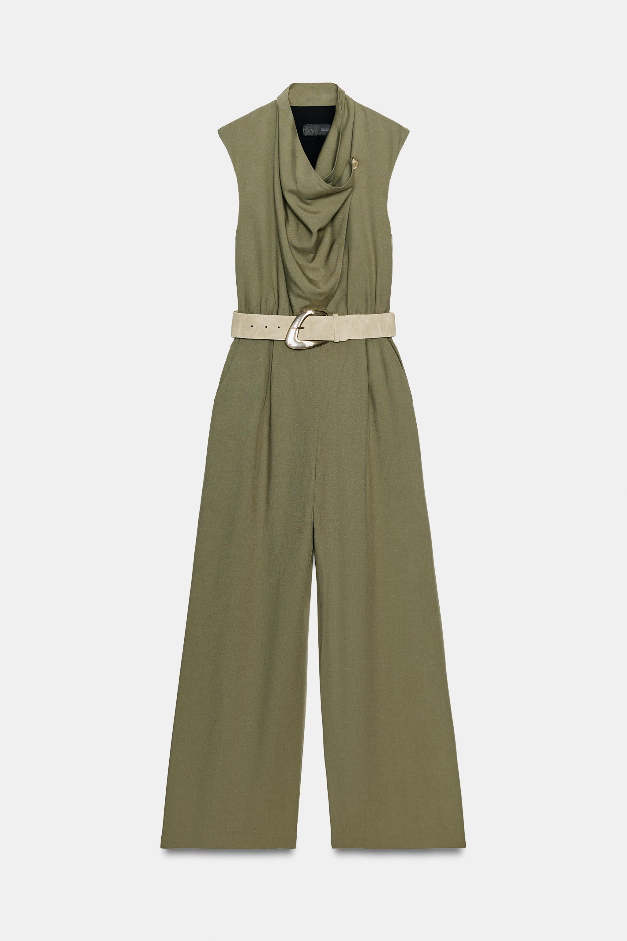 LONG BELTED JUMPSUIT