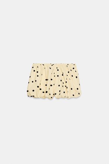 DOT BALLOON SHORTS - black/yellow by Zara