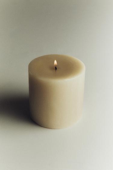 CANDELA DECORATIVA CILINDRICA - Crema di Zara