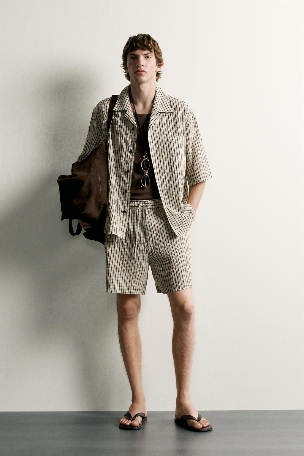 Zara Relaxed fit damalı köynək