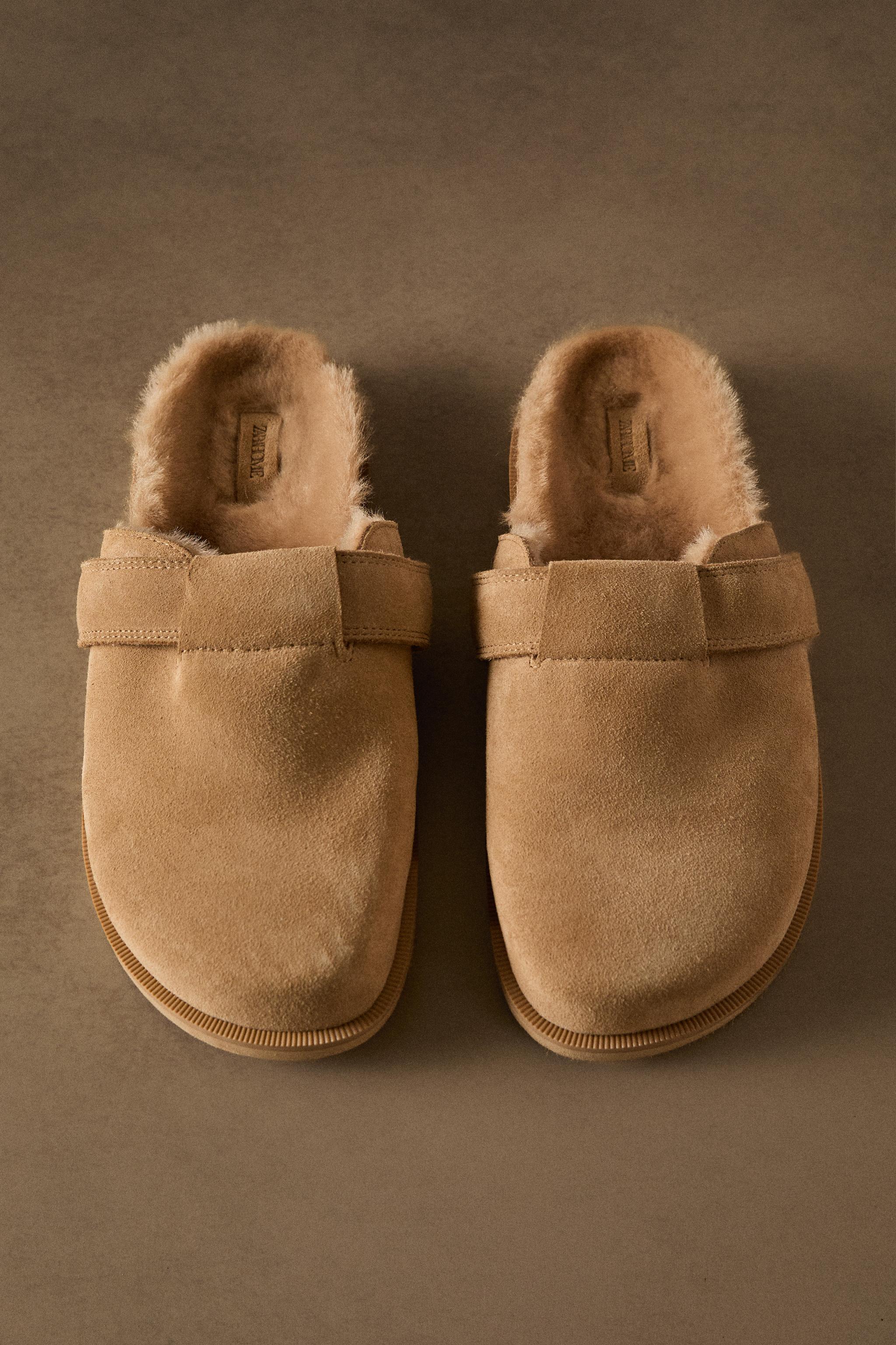 Fur lined mules zara online