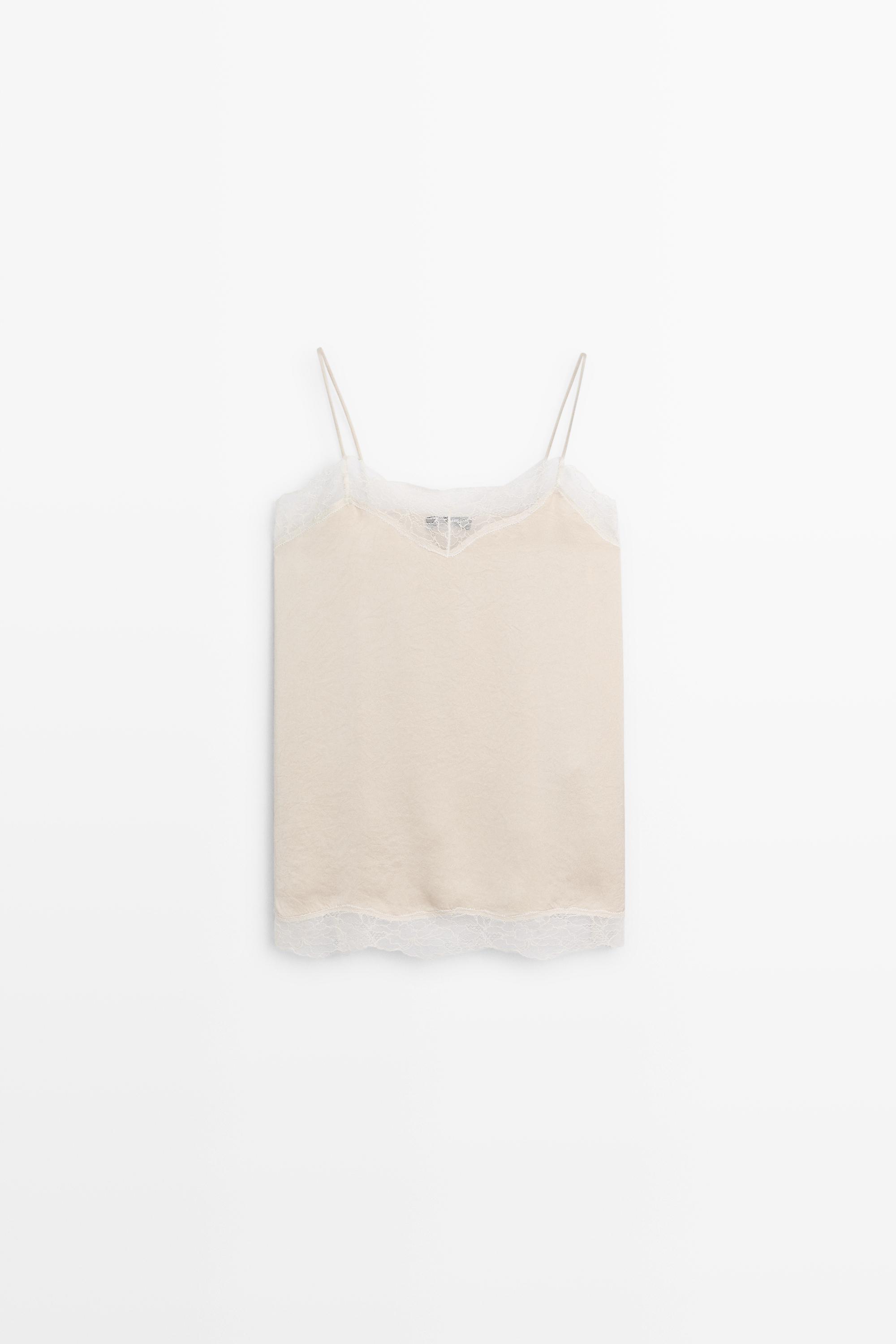 Strappy top with lace detail
