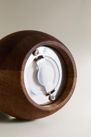MOULIN POIVRIÈRE BOIS COUVERCLE ACIER - Beige clair de Zara - Image 3