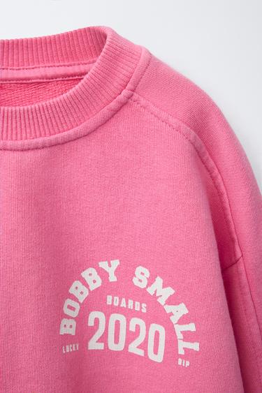 SWEAT À INSCRIPTION BOBBY SMALL © - Rose délavé de Zara - Image 2