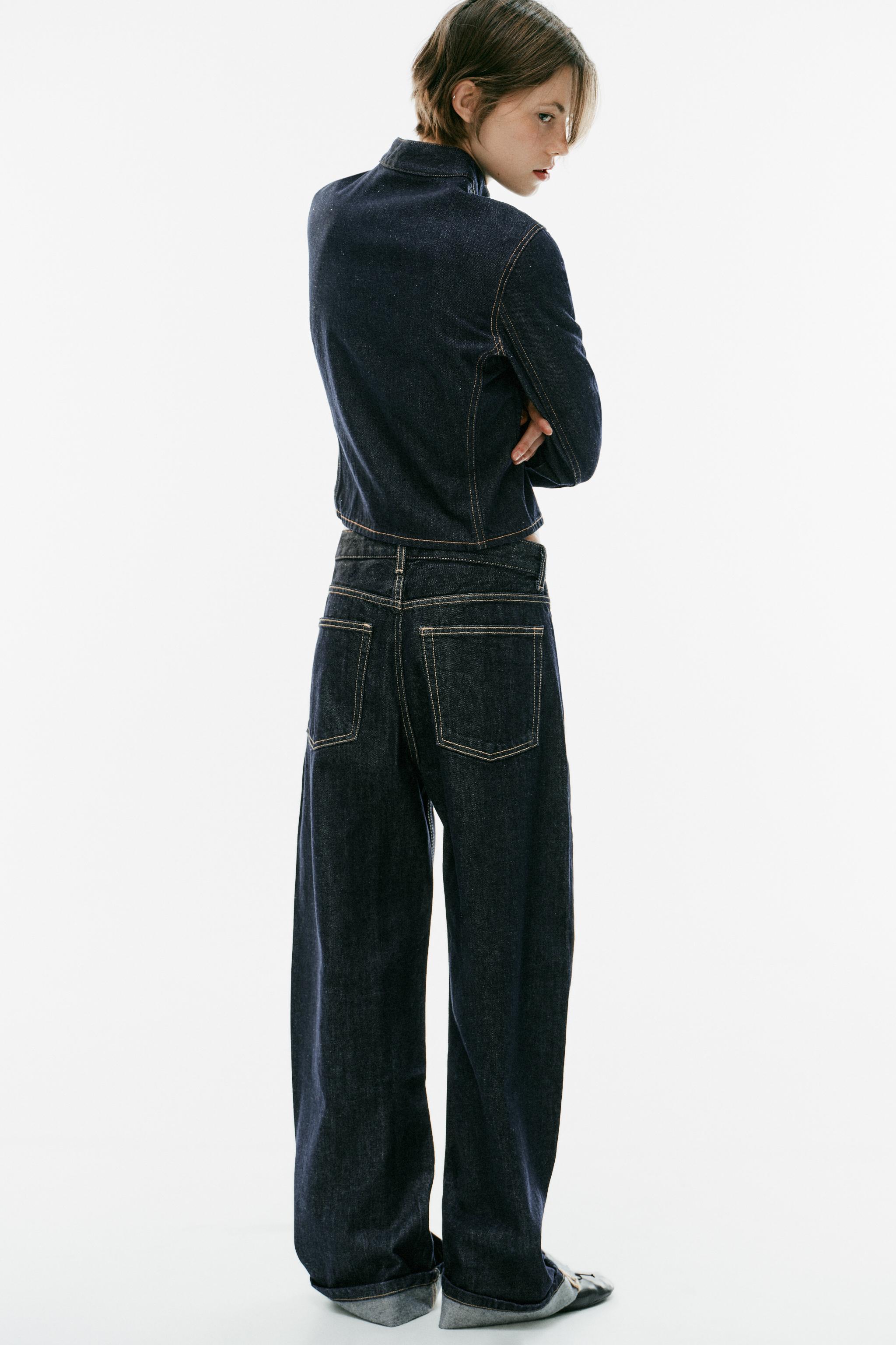 Женские куртки Zara TRF FITTED DENIM JACKET WITH FROG FASTENINGS — фото 4