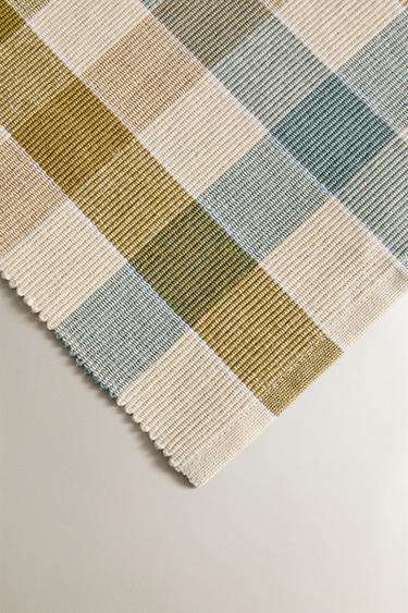 CHEMIN DE TABLE CÔTELÉ CARREAUX - Bleu de Zara - Image 2