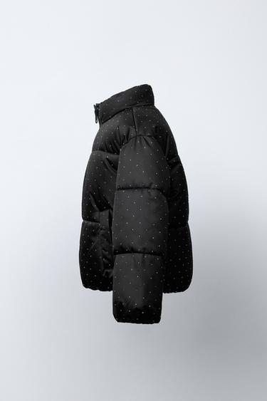 CAZADORA ACOLCHADA STRASS - Negro de Zara