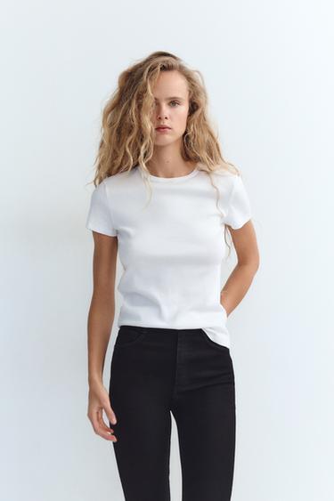 JEAN TRF SKINNY TAILLE HAUTE - Noir de Zara