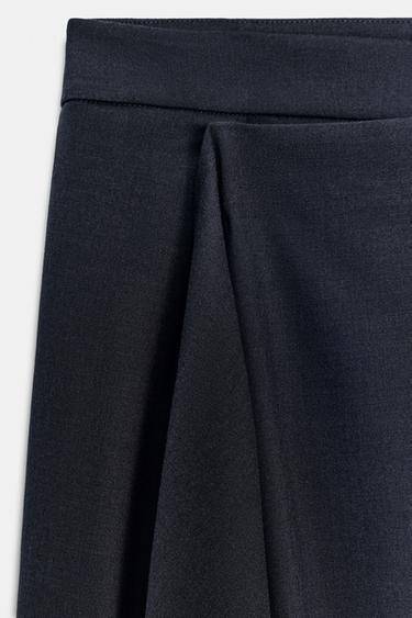 PANTALON PARÉO ZW COLLECTION - Bleu marine foncé de Zara - Image 6