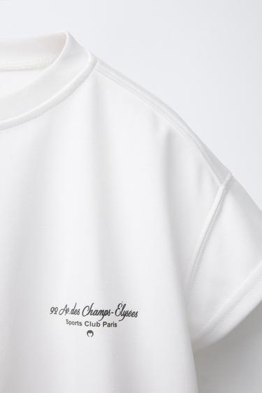 T-SHIRT FLUIDE À INSCRIPTION - Blanc cassé de Zara - Image 2