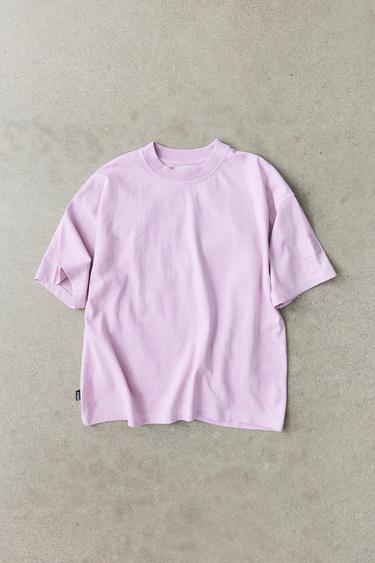 CAMISETA GARMENT DYE - Lila claro de Zara