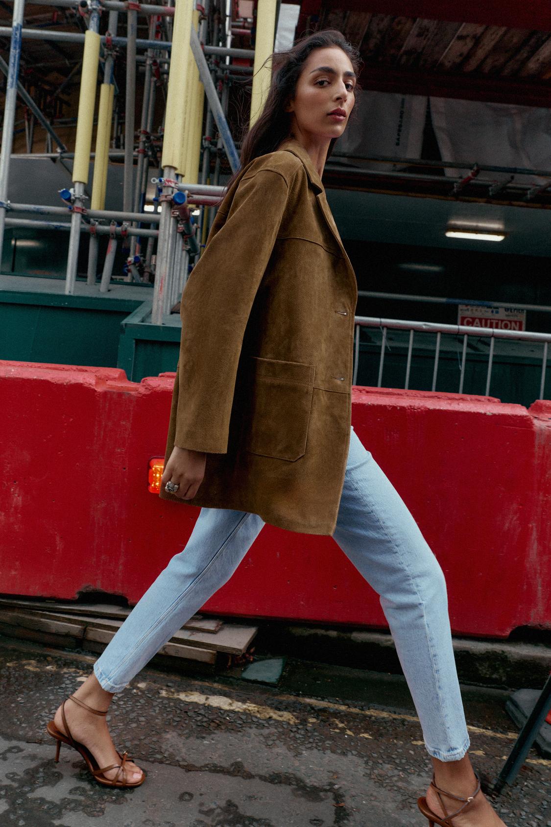 100% LEATHER LONG JACKET