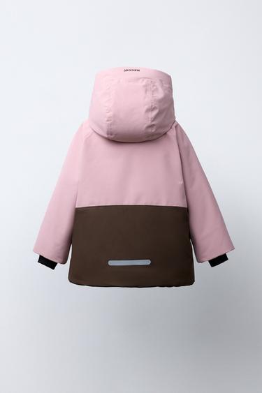 COLOUR BLOCK WATERPROOF AND WINDPROOF HOODED JACKET RECCO® SYSTEM SKI COLLECTION - Pink by Zara - Image 3
