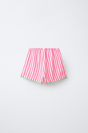 6-14 YEARS/ TEXTURED STRIPED PYJAMAS - Pink by Zara - Image 4