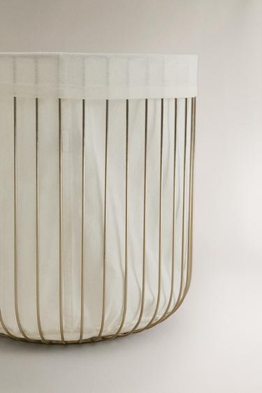 CORBEILLE AVEC TISSU INTÉRIEUR - Gris de Zara - Image 3