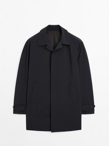 Trench ligero botonadura oculta - Marino de Zara