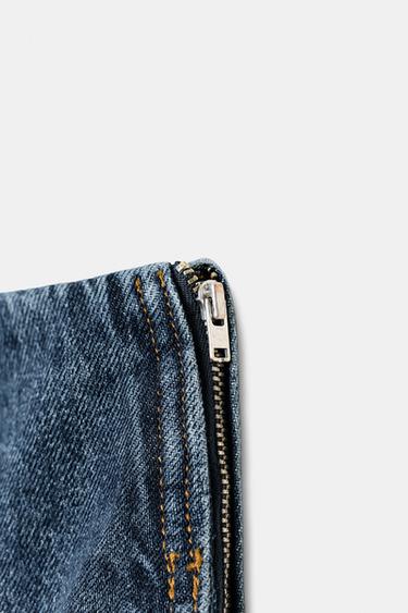 Zara ZW COLLECTION HIGH-WAIST BALLOON JEANS - Blue
