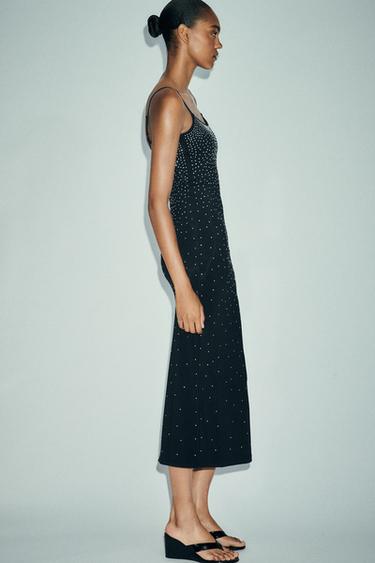 ROBE POLYAMIDE STRASS - Noir de Zara - Image 3