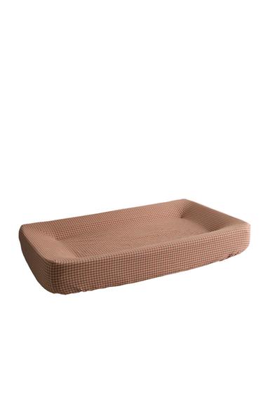 HOUSSE MATELAS À LANGER BÉTON COTON VICHY - Orange foncé de Zara