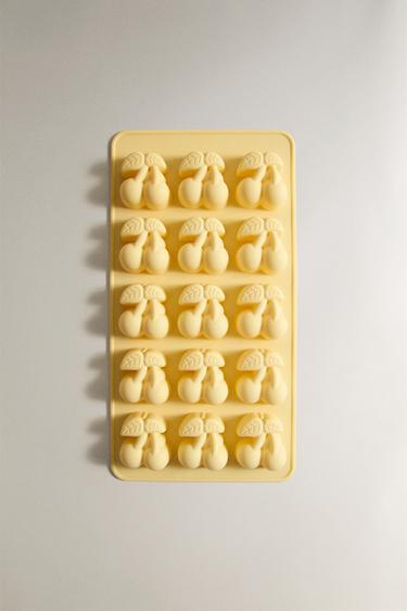 BAC À GLAÇONS SILICONE CÉRISES 15 GLAÇONS - Jaune de Zara