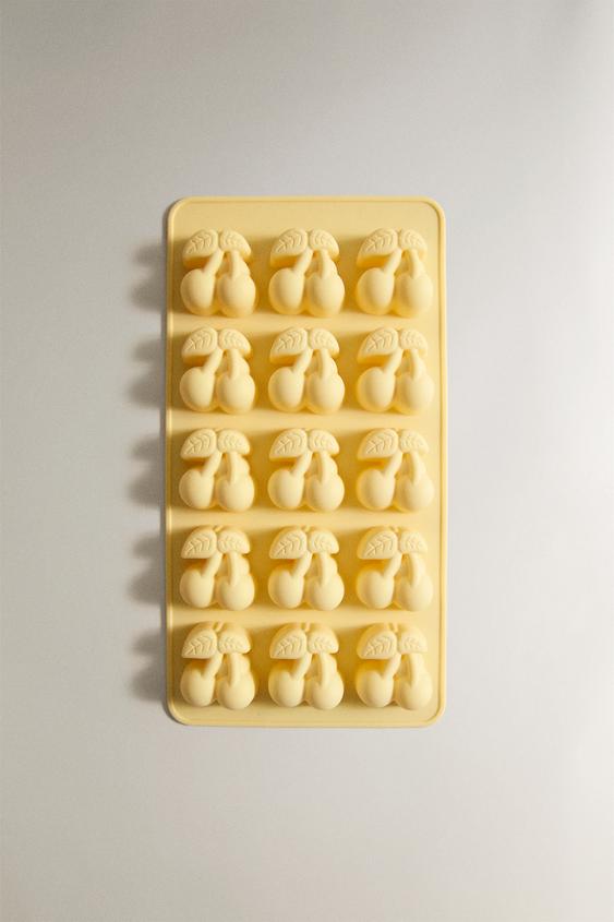Zara CHERRY SILICONE ICE CUBE TRAY (15 CUBES) - Yellow - Image 0