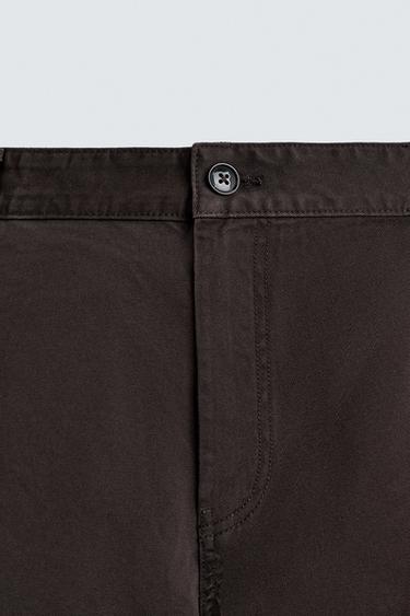 TWILL CARGO TROUSERS - Chocolate by Zara - Image 7