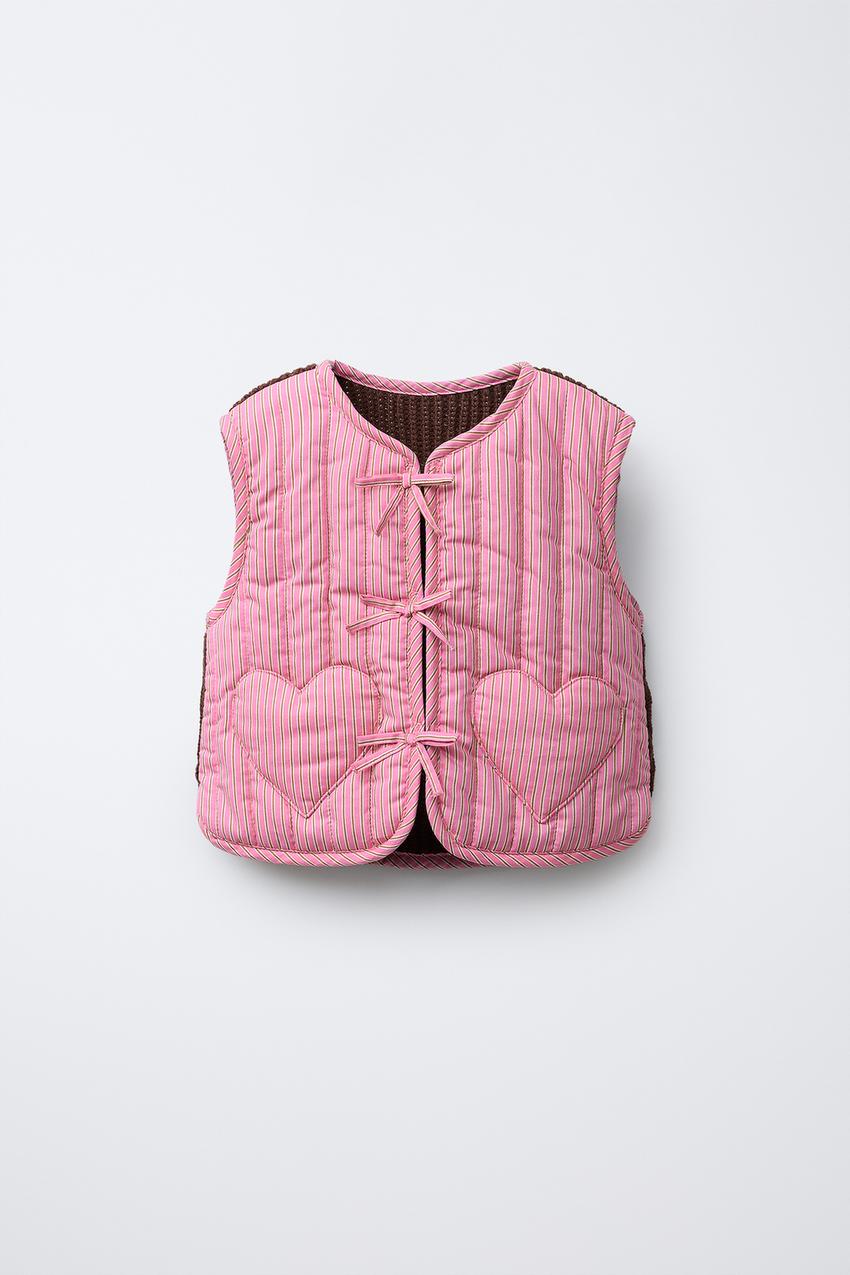 STRIPED COMBINATION VEST