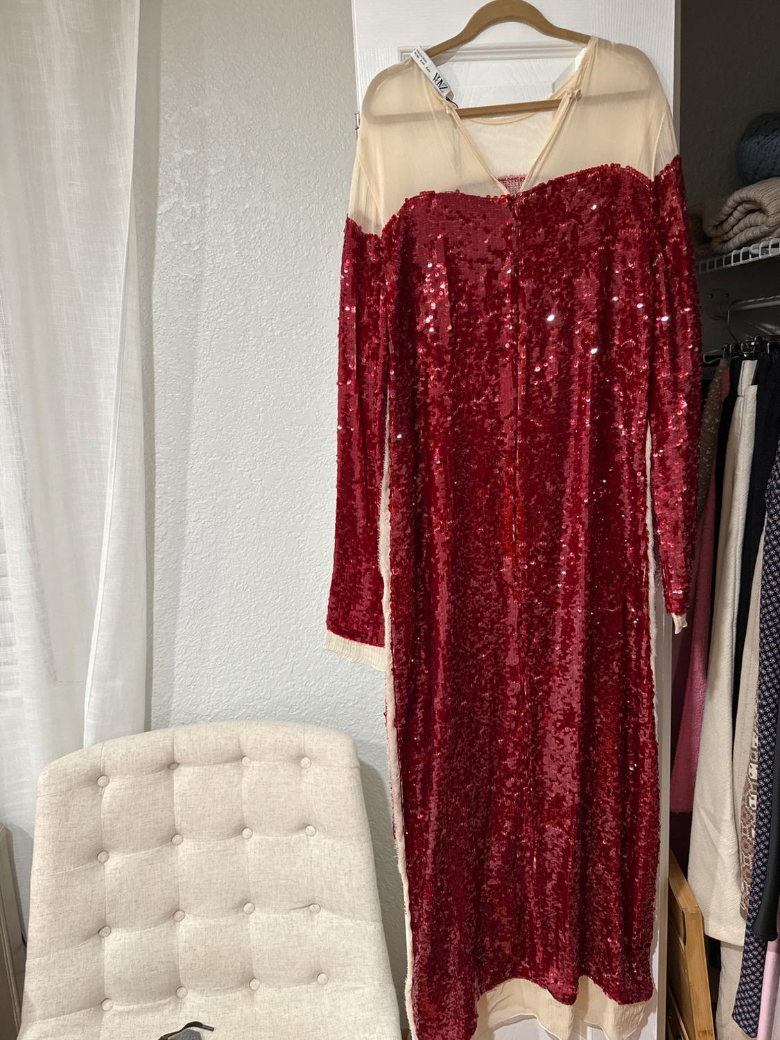 SEQUIN CHIFFON DRESS ZW COLLECTION - Image 4