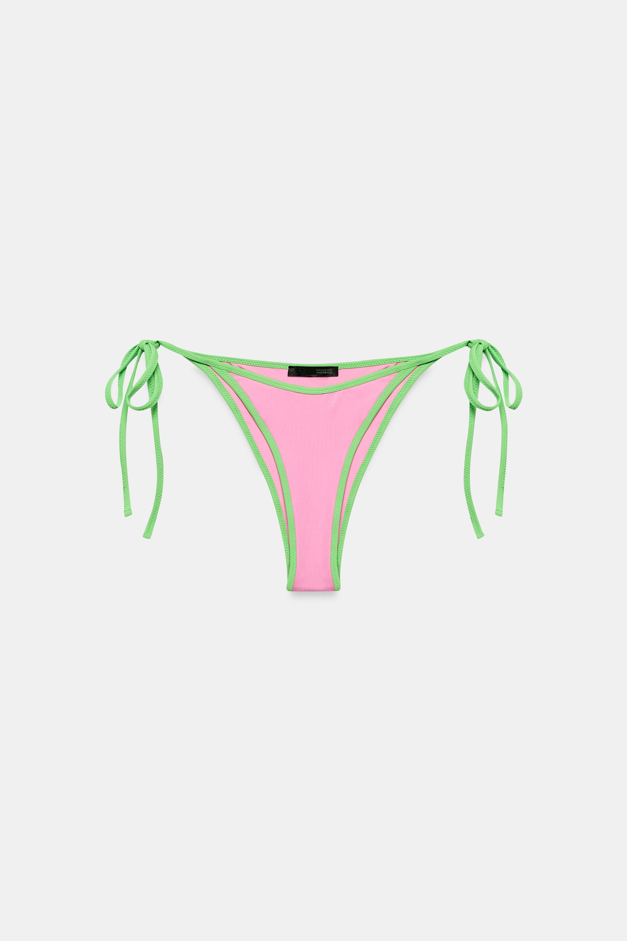 CONTRAST BIKINI BOTTOMS — Pink