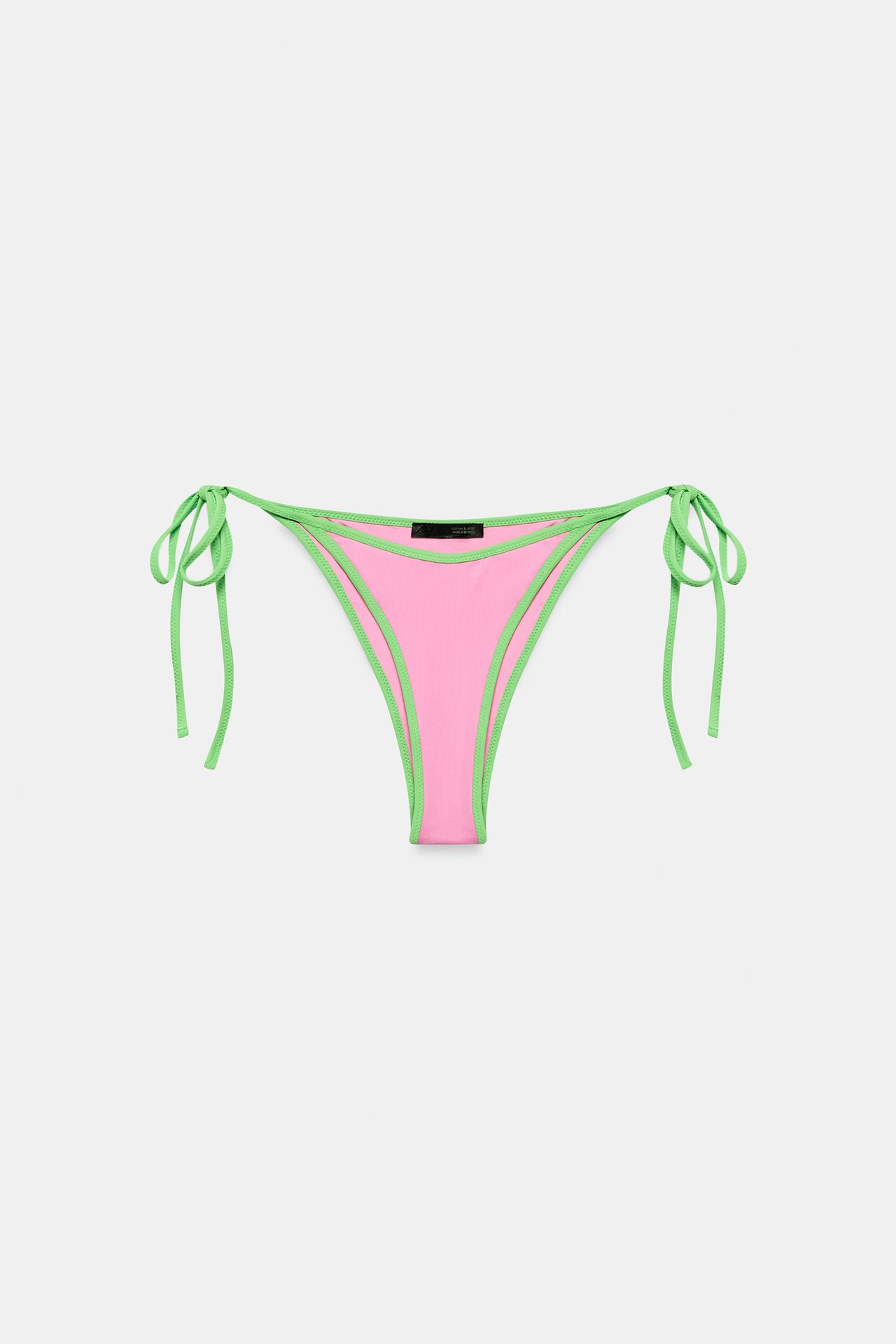 CONTRAST BIKINI BOTTOMS — Pink