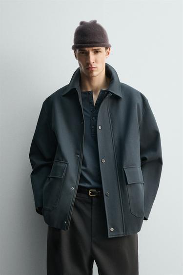 CHAQUETÓN TÉCNICO LIMITED EDITION - Azul de Zara