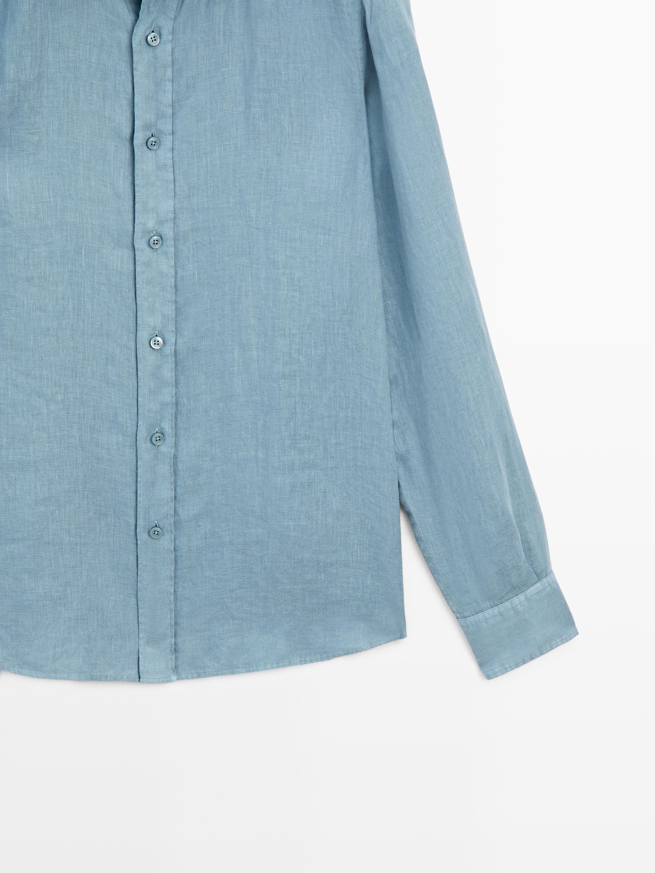 100% linen slim fit shirt