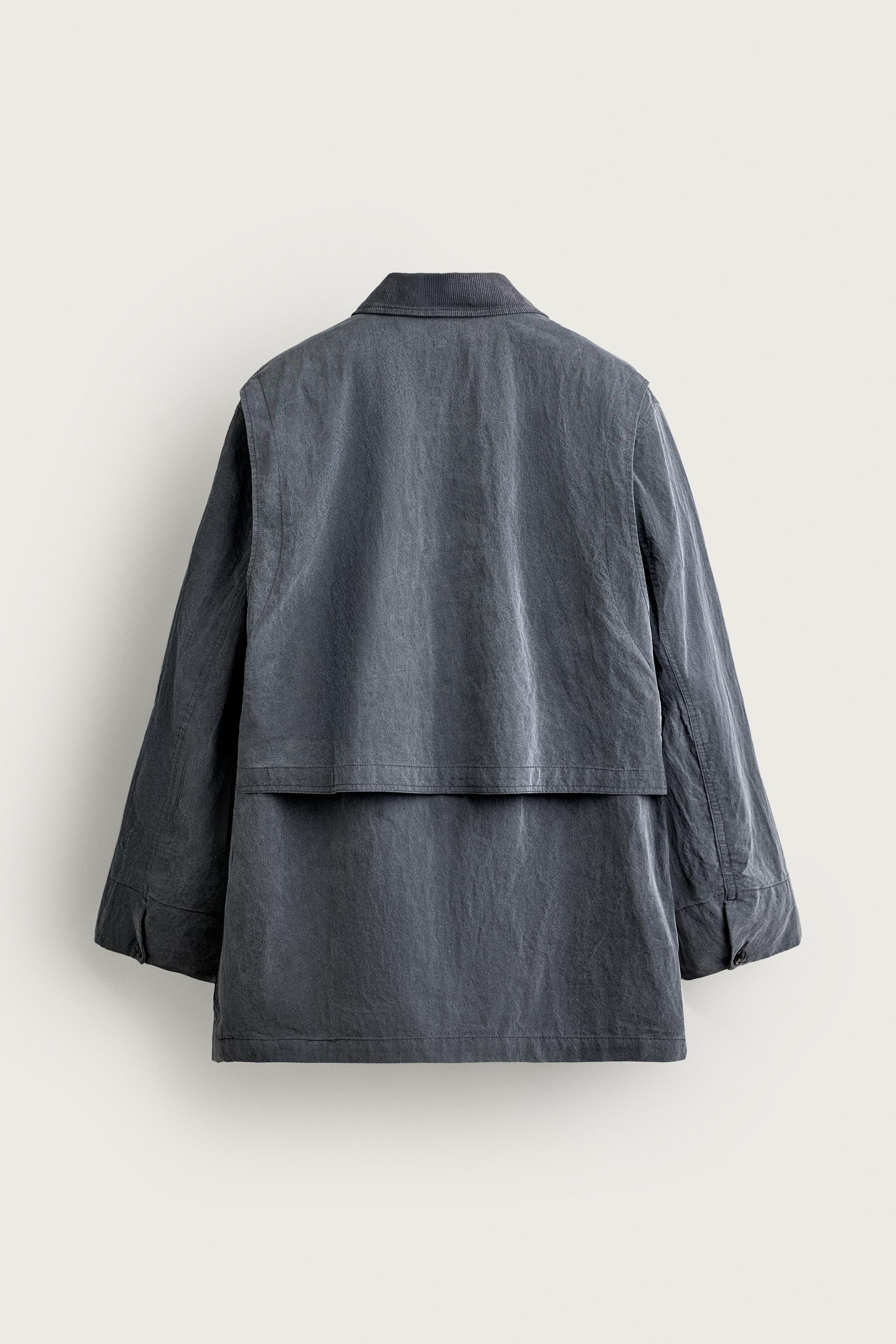 AARON LEVINE X ZARA WASHED TECHNICAL OVERSHIRT — Faded blue