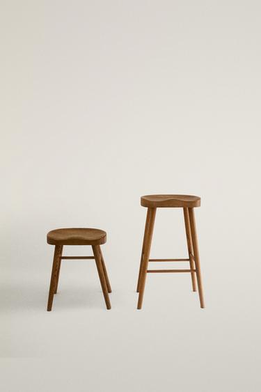 ASH WOOD STOOL — Brown 2