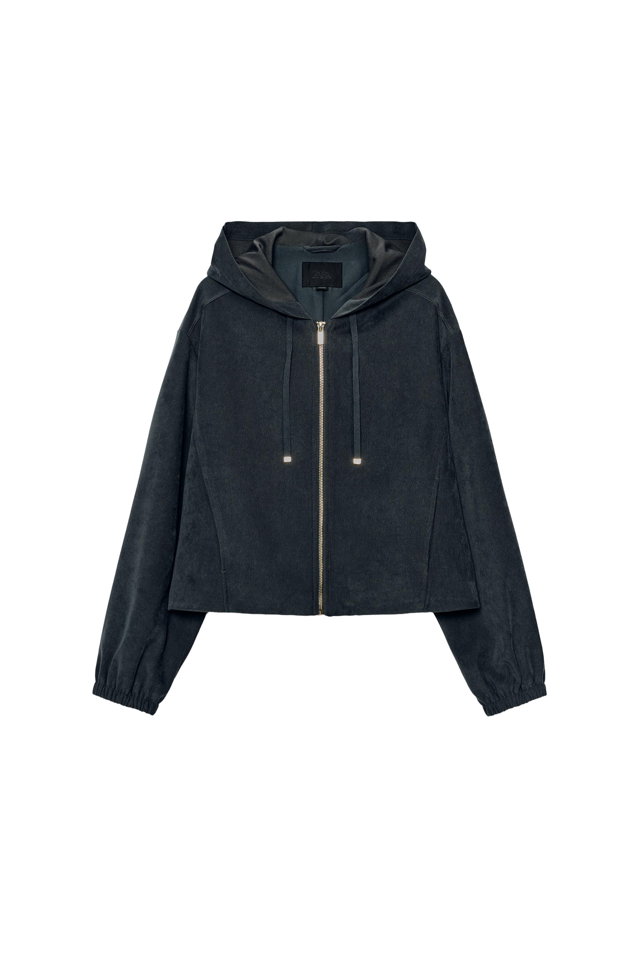 HOODED BOMBER JACKET