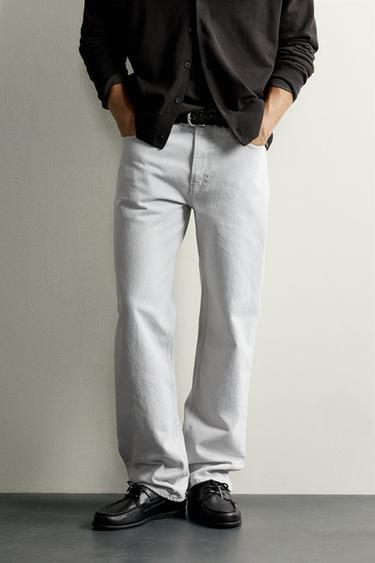 JEANS STRAIGHT FIT - Gris de Zara