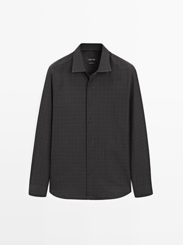Zara Regular fit check shirt - Gray
