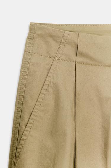 PANTALON BARREL À PINCES - Kaki de Zara - Image 10