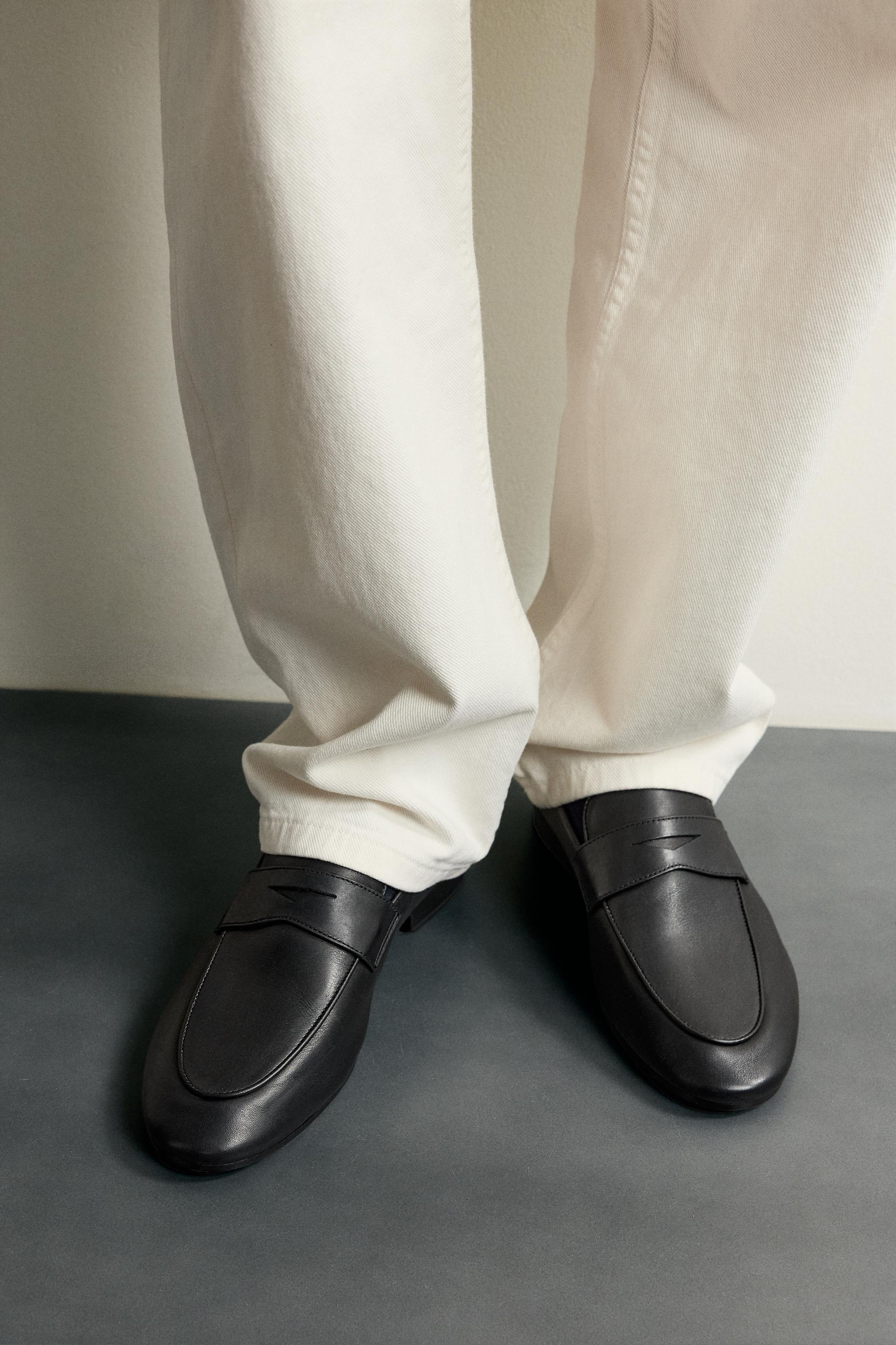 LEATHER PENNY LOAFERS