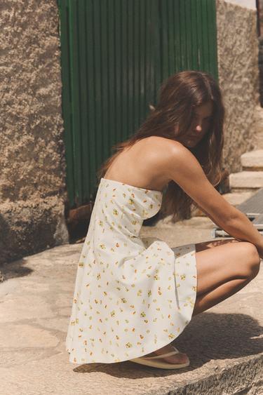 ROBE COURTE À FLEURS - unique de Zara - Image 3