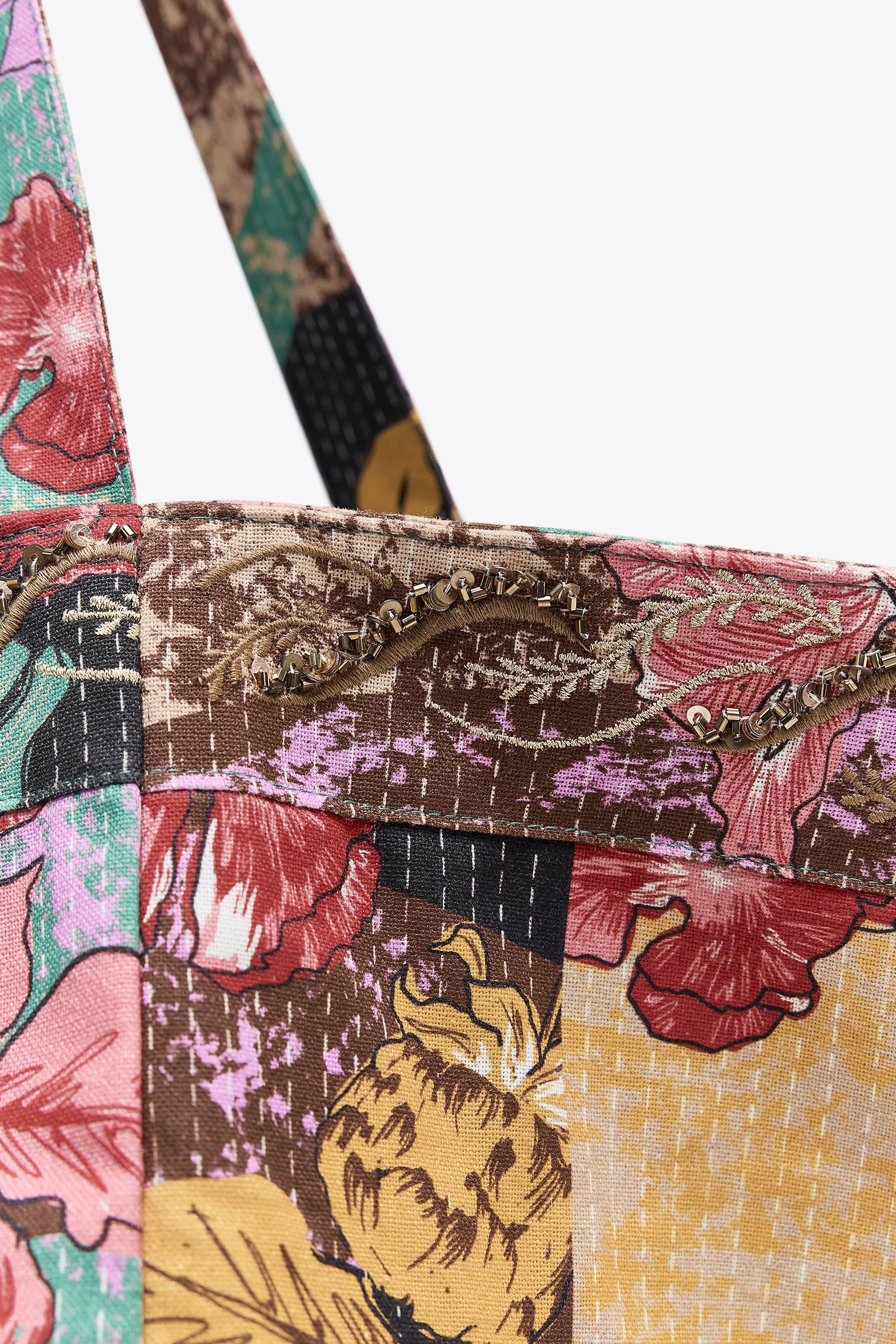 【ZARA】プリントマキシバッグ マルチカラ― | 4751/009/330 Zara Printed Maxi Bag Multicolor 4751/009/330 Shoulder Strap