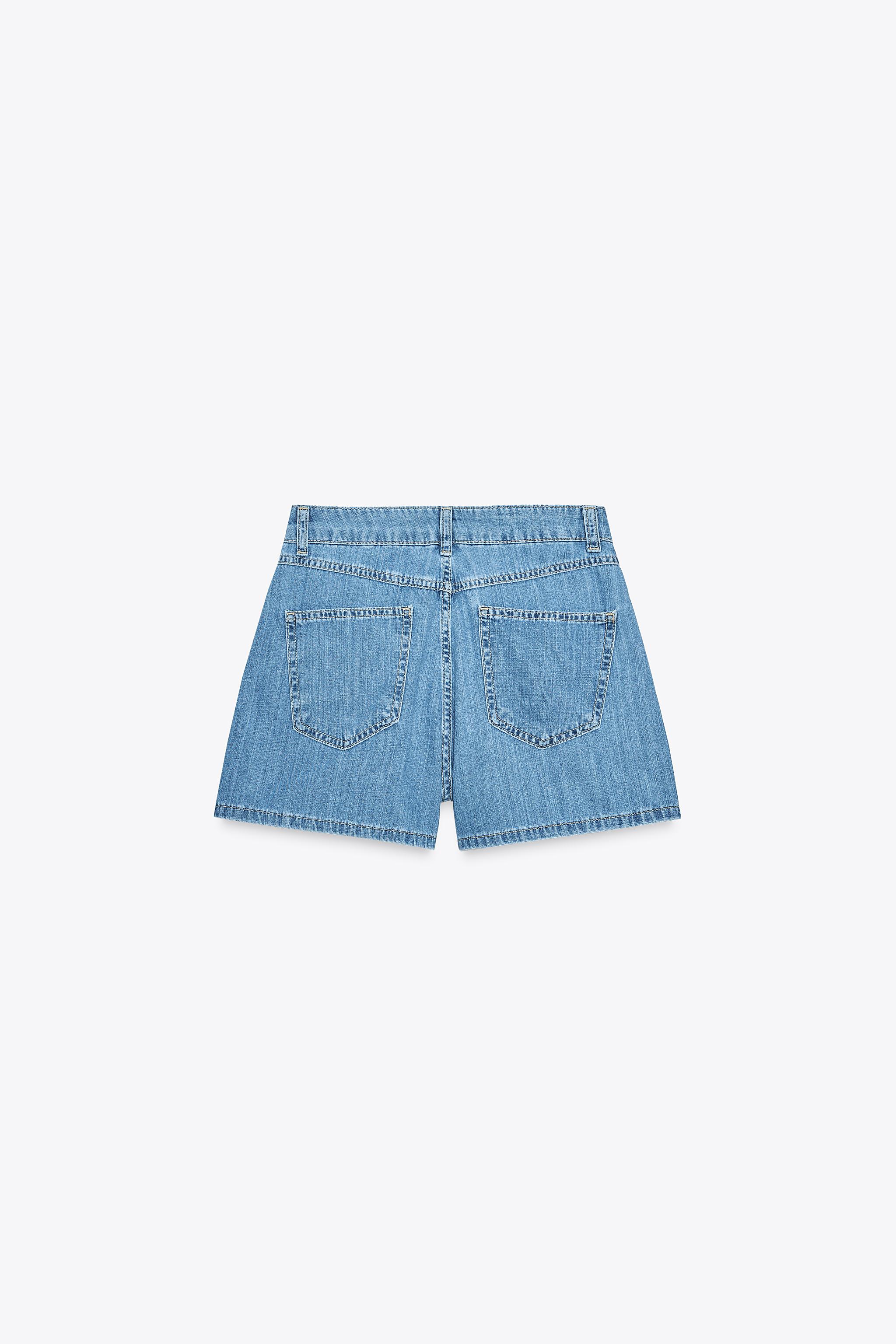Z1975 DENIM WRAP SKORT - Mid-blue | ZARA United States