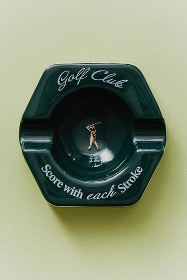 CERAMIC GOLF ASHTRAY - Green by Zara