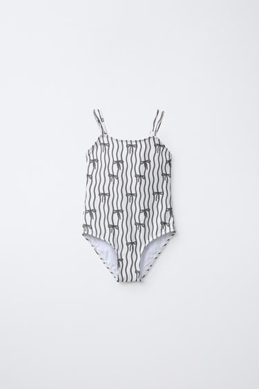 6-14 AÑOS/ BAÑADOR ESTAMPADO LAZOS - Negro de Zara