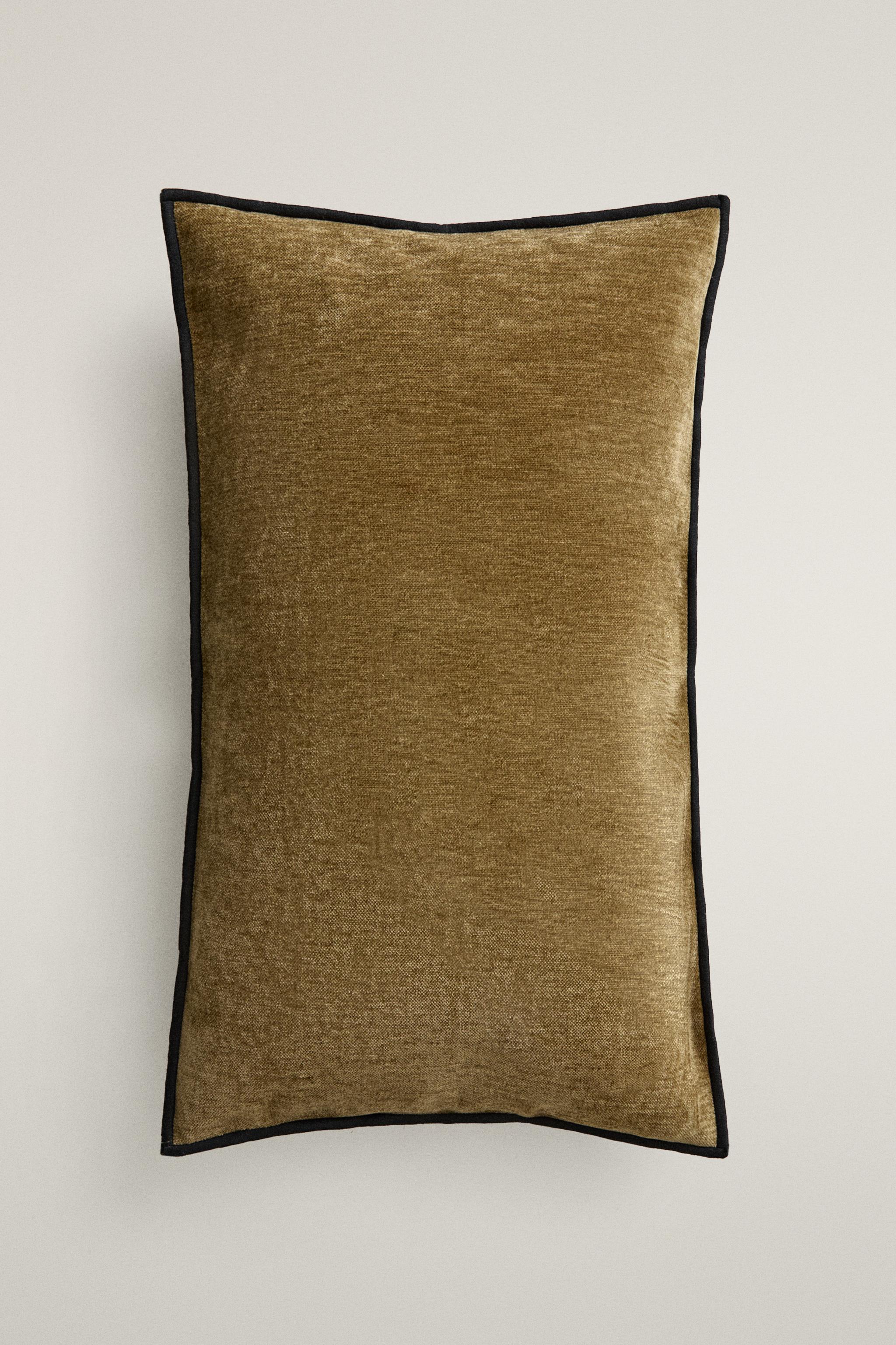 CHENILLE THROW PILLOW COVER — Ocher