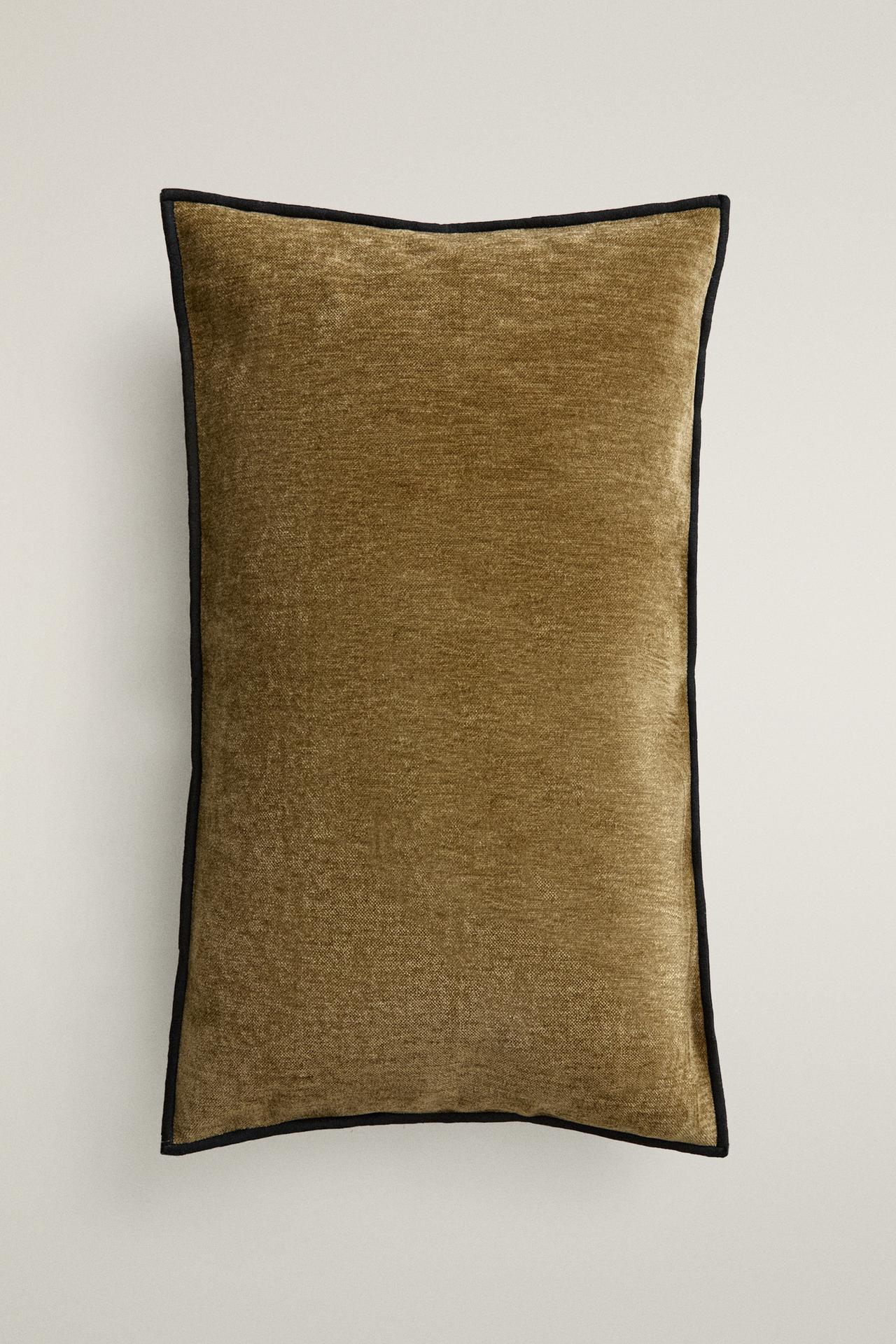 CHENILLE THROW PILLOW COVER — Ocher