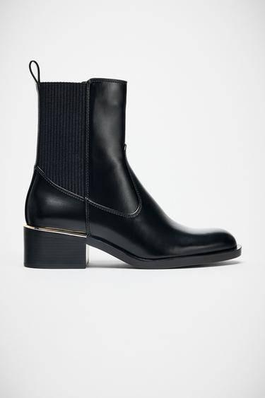 BOTTINES À TALONS - Noir de Zara