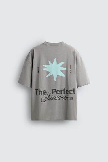 STAR PRINT T-SHIRT - Light grey by Zara
